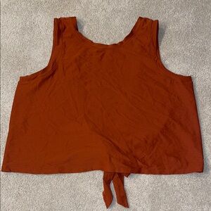 Women's Sleeveless Tie-Back Top - Rust